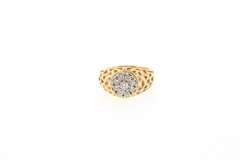 Men's 14k diamond cluster ring
