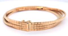 Incredible 18kt 4 Row Square Link Bracelet
