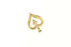 10K Yellow Gold Diamond Classic Heart Love Symbol Pendant