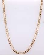Elegant Yellow Gold Figaro Chain