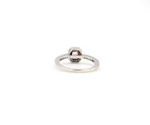 Brilliant 0.38ctw Pink Sapphire and Diamond Halo Ring in 14K
