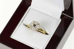 14K Yellow Gold 0.60 Ctw Diamond 4.5mm Engagement Setting Ring