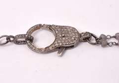 Incredible Vintage Jadeite and Diamond Pendant with Beaded Labradorite Necklace in Gold Plated Sterling Silver