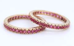 Handsome Pair of Ruby Eternity Band