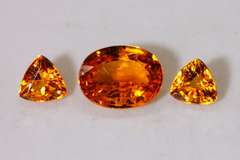 Warm Natural Golden Sapphire Set of 3