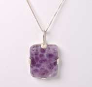 Amethyst Pendant Necklace in Sterling Silver