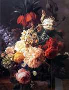 Beautiful Still Life with Flowers Offset Lithograph