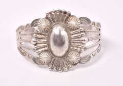Dazzling Large Cuff Bracelet in Sterling Silver
