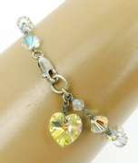 Pretty Sterling Aurora Borealis Crystal Bracelet