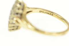 14K Yellow Gold 0.23 Ctw Cluster Diamond Engagement Ring
