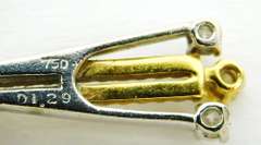 Finest 18K Yellow & White Diamond Cross, 1.29 CTTW