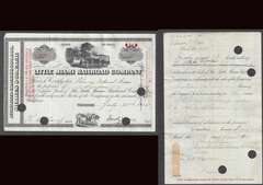 1902 State of Ohio Stock Certificate Little Miami Railroad Company