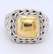 John Hardy Palu Hammered Sterling Silver Ring