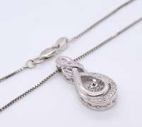 Sterling Silver Cubic Zirconia Pendant on Chain