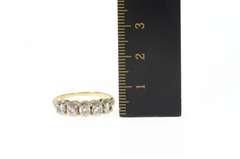 14K Yellow Gold 1.00 Ctw Five Stone Classic Diamond Wedding Ring