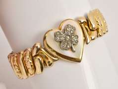 Vintage Sweetheart Locket Gold Filled Bracelet