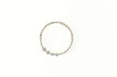 10K White Gold 0.20 Ctw Graduated Diamond Circle Round Pendant