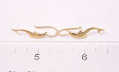 Dazzling Doldphin Earrings in 14K Yellow Gold