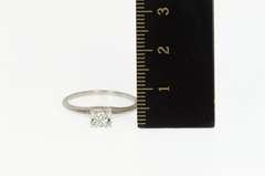 14K White Gold 0.16 Ct 1940's Diamond Solitaire Engagement Ring