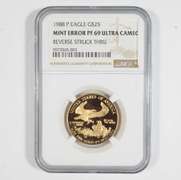 Error PF69 UCAM 1988-P $25 American Gold Eagle Reverse Struck Thru NGC