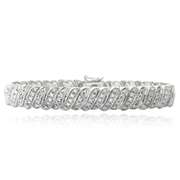 1ct Diamond Wave Link Tennis Bracelet