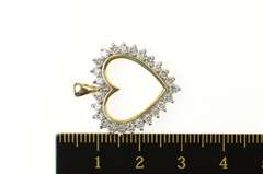 14K Yellow Gold 0.78 Ctw Heart Love Symbol Classic Valentine Pendant