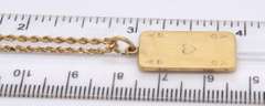 Fantastic Yellow Gold Ace of Hearts Card Necklace
