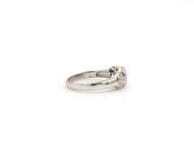 0.40ct Diamond Three Stone Halo Ring in 14K