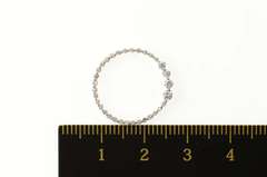 10K White Gold 0.20 Ctw Graduated Diamond Circle Round Pendant