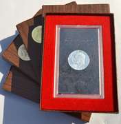 5 Proof Brown Box Silver Ike Dollars