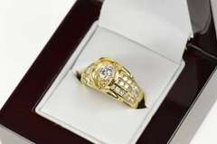 14K Yellow Gold 1.60 Ctw Pressure Diamond Engagement Ring