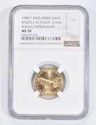 MS70 1988-P Astronauts Shuttle In Flight SWO-208IB Gold US Mint NGC