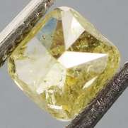 Rare .49ct cushion cut golden Diamond