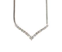 0.93ctw Diamond "V" Necklace in 14K