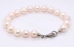 Fresh Water Pearl Bracelet with Sterling Silver Clasp