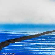 Wyland, "Palm Trees" Framed, Hand Signed Original Painting with Letter of Authenticity.