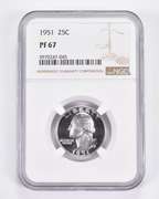 PF67 1951 Washington Quarter - Graded NGC Toned!