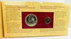 Jefferson 1/2 Pound Silver Eagle $1 Currency & Coin Set