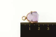 14K Yellow Gold Victorian Carved Fancy Amethyst Intaglio Charm/Pendant