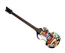 Paul McCartney Beatles Autographed Hofner Bass Photo Graphics Guitar ACOA