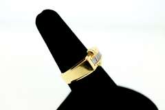 MENS 14 KT GOLD DIAMOND BAND