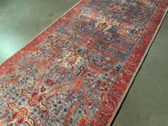 STUNNING ENGINEERED VINTAGE PERSIAN 8' RUNNER