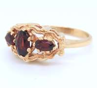 Fabulous Yellow Gold Garnet Ring