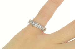 Platinum 2.10 Ctw Diamond Eternity Vine Wedding Band Ring