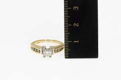 14K Yellow Gold 1.00 Ctw Princess Diamond Engagement Ring