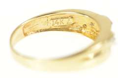 14K Yellow Gold Diamond Classic Men's Wedding Band Ring