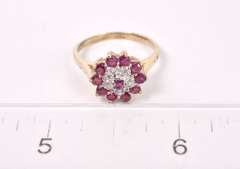 Ravishing Ruby and Diamond Ring in Yellow Gold