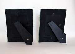 Pair of Vertical or Horizontal Handcrafted Green Mother of Pearl Photo Frames, 4x6 Pictures