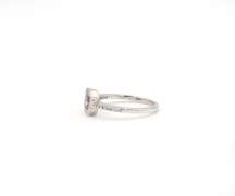 Brilliant 0.38ctw Pink Sapphire and Diamond Halo Ring in 14K