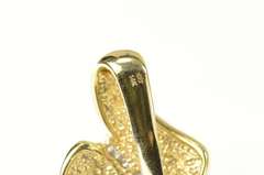 14K Yellow Gold Geometric Stone Inlay Diamond Bypass Slide Pendant